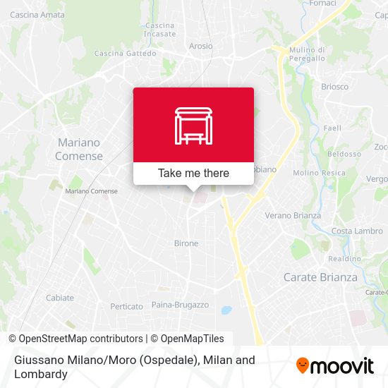 Giussano Milano / Moro (Ospedale) map