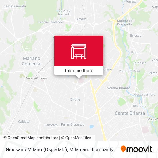 Giussano Milano (Ospedale) map