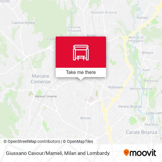 Giussano Cavour/Mameli map