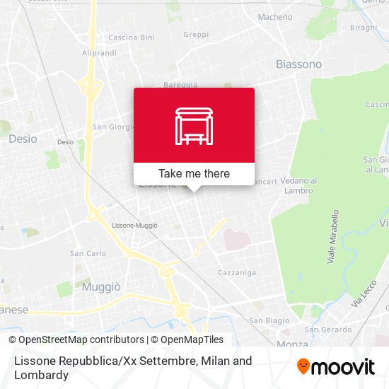 Lissone Repubblica / Xx Settembre map