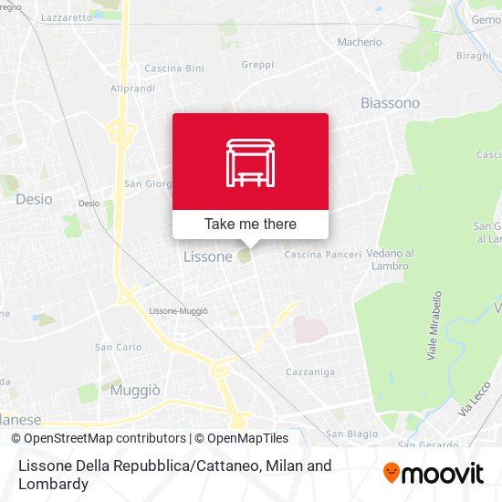 Lissone Della Repubblica / Cattaneo map