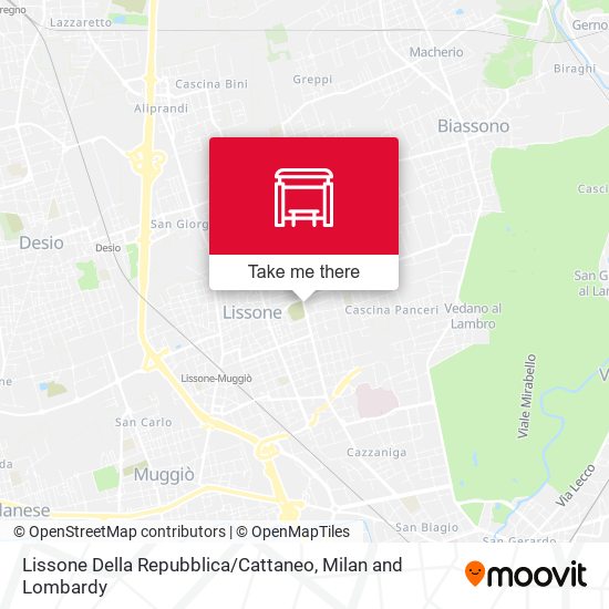 Lissone Della Repubblica / Cattaneo map