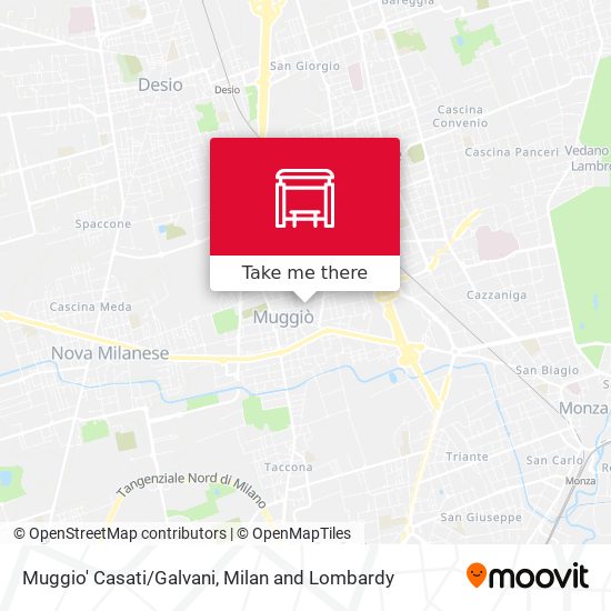 Muggio' Casati/Galvani map