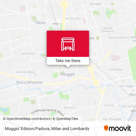 Muggio' Edison/Padova map