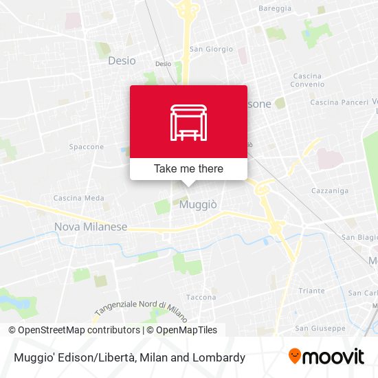 Muggio' Edison/Libertà map