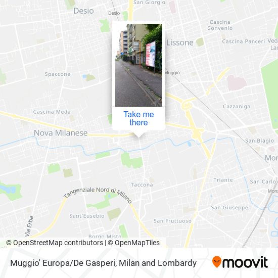 Muggio' Europa/De Gasperi map