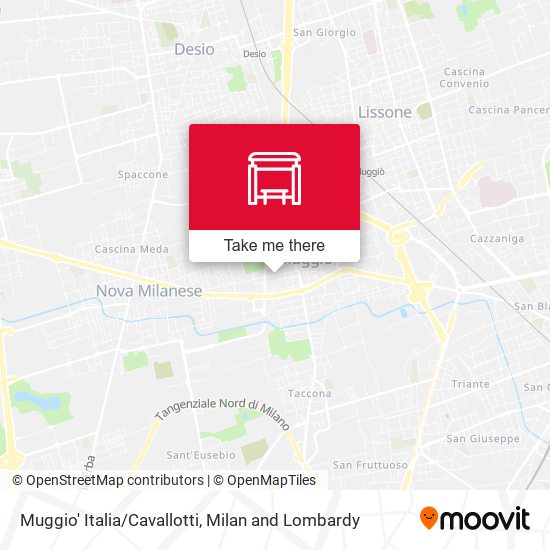 Muggio' Italia/Cavallotti map