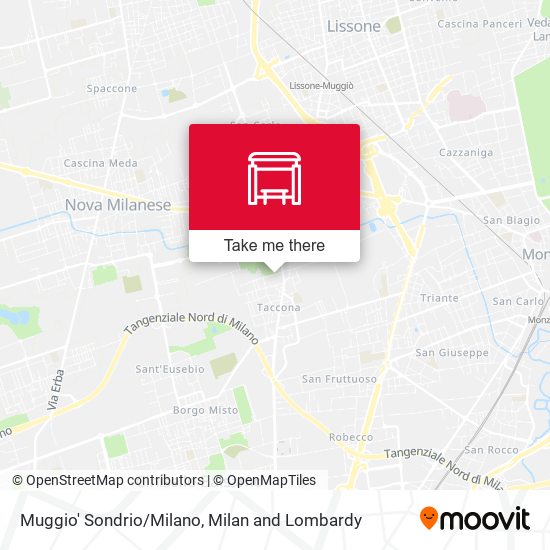 Muggio' Sondrio/Milano map