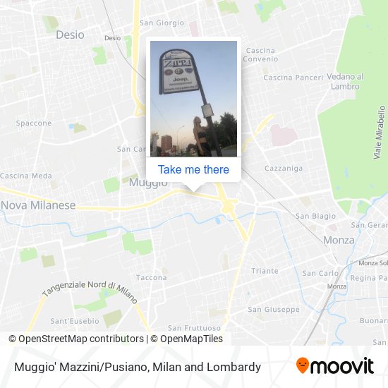 Muggio' Mazzini/Pusiano map