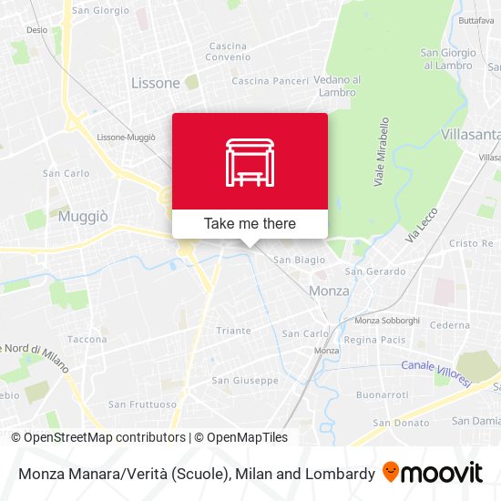 Monza Manara/Verità (Scuole) map