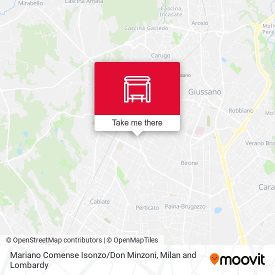 Mariano Comense Isonzo / Don Minzoni map