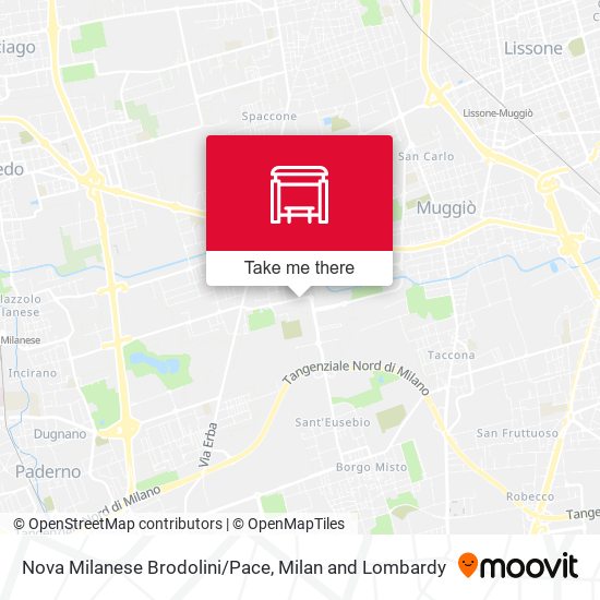 Nova Milanese Brodolini/Pace map
