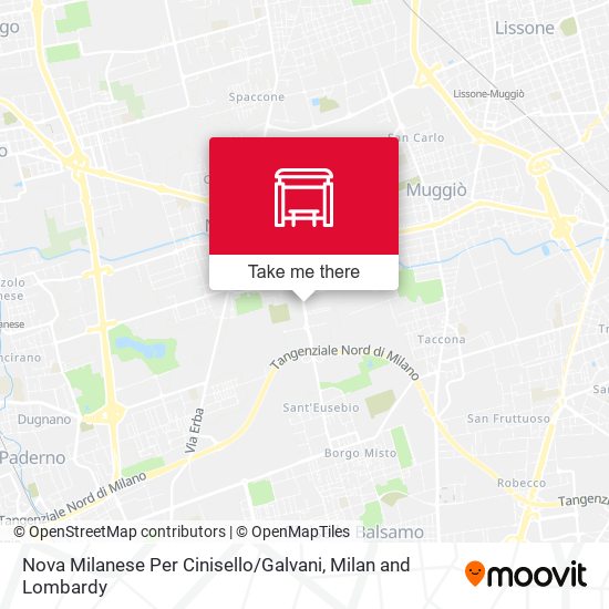 Nova Milanese Per Cinisello / Galvani map