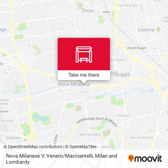 Nova Milanese V. Veneto / Macciantelli map