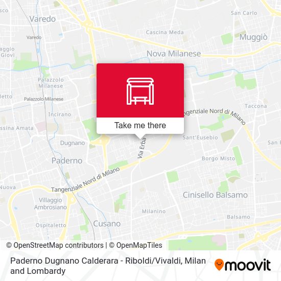 Paderno Dugnano Calderara - Riboldi / Vivaldi map