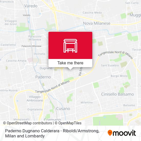 Paderno Dugnano Calderara - Riboldi / Armstrong map