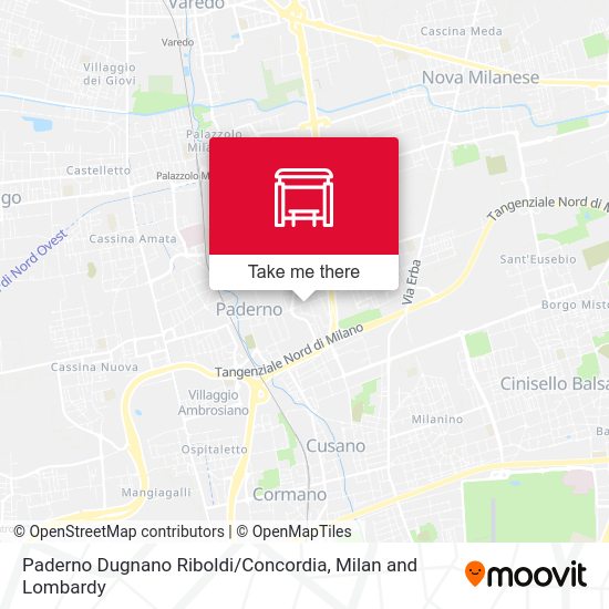 Paderno Dugnano Riboldi / Concordia map