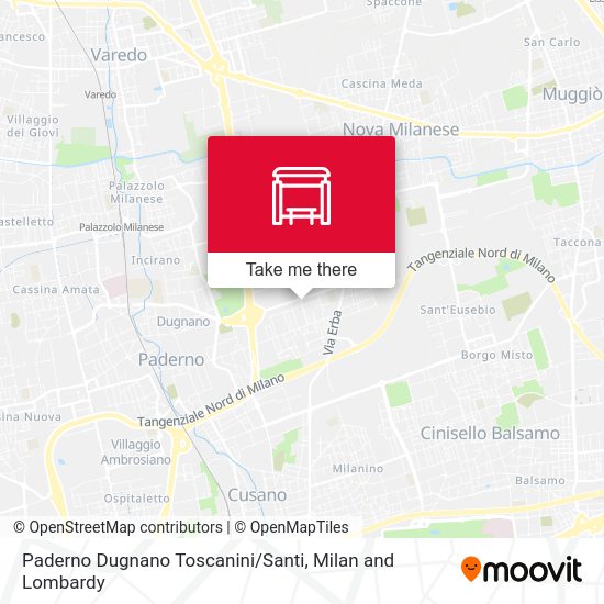 Paderno Dugnano Toscanini / Santi map