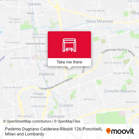 Paderno Dugnano Calderara-Riboidi 126 / Ponchielli map