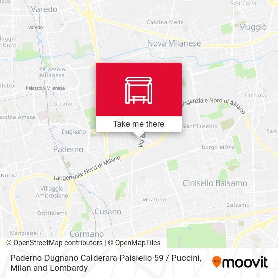 Paderno Dugnano Calderara-Paisielio 59 / Puccini map