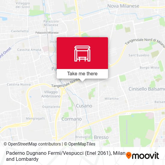 Paderno Dugnano Fermi / Vespucci (Enel 2061) map