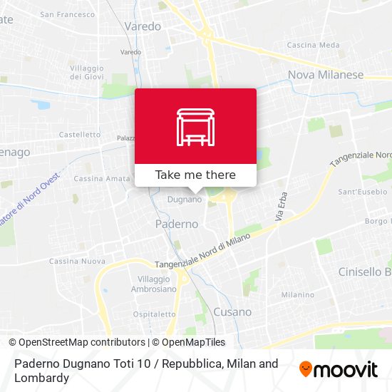 Paderno Dugnano Toti 10 / Repubblica map