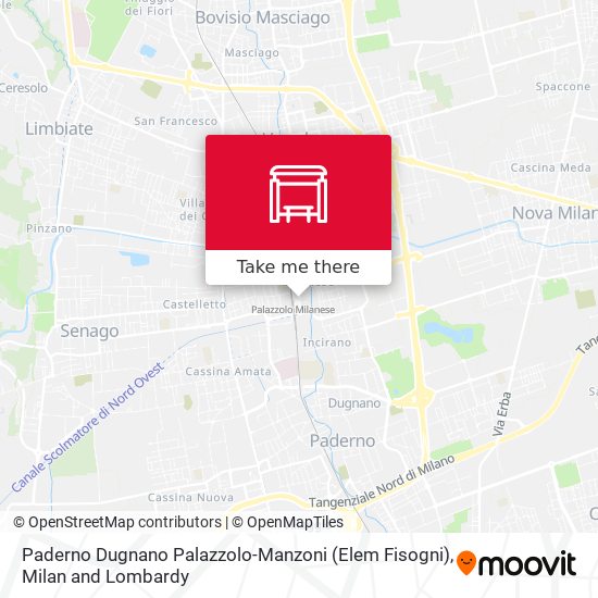 Paderno Dugnano Palazzolo-Manzoni (Elem Fisogni) map