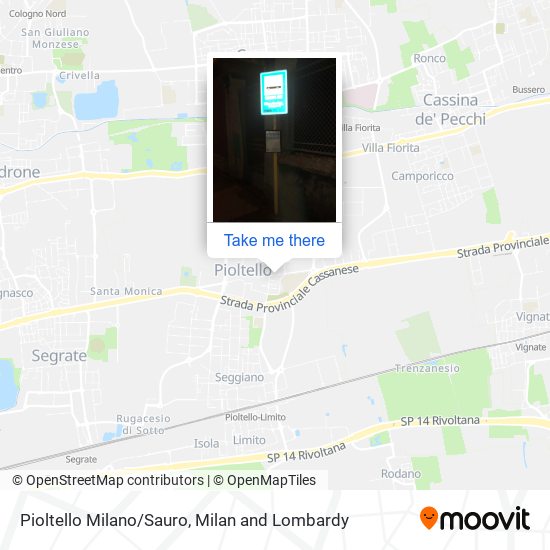 Pioltello Milano/Sauro map