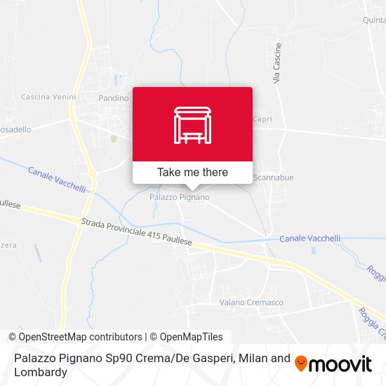 Palazzo Pignano Sp90 Crema / De Gasperi map