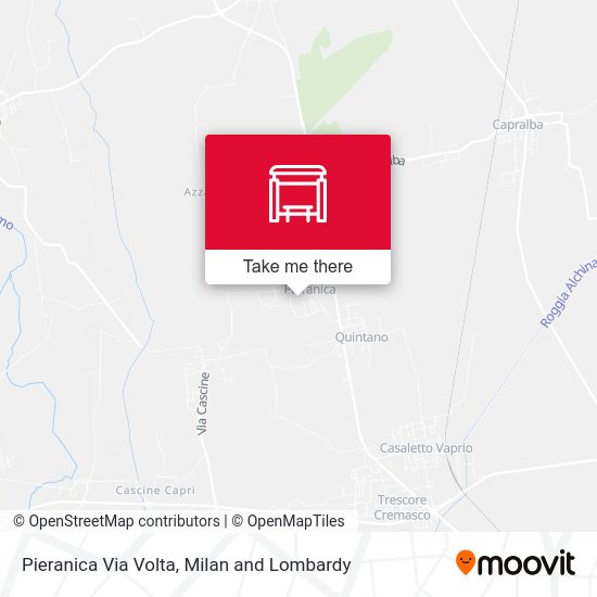 Pieranica Via Volta map