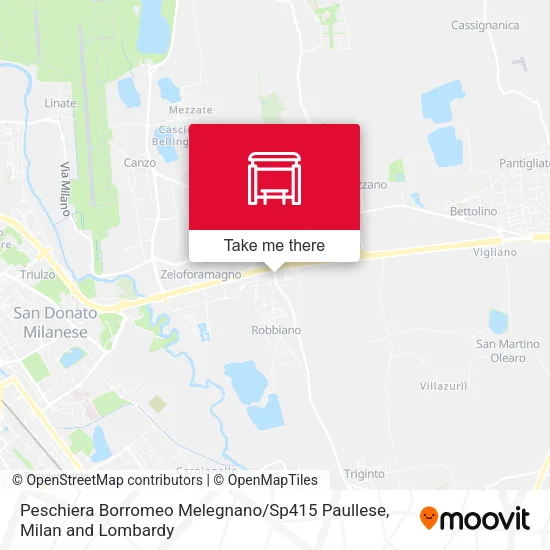 Peschiera Borromeo Melegnano / Sp415 Paullese map