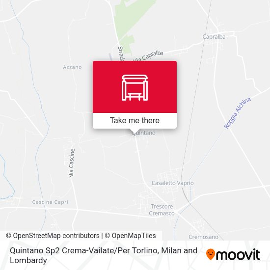 Quintano Sp2 Crema-Vailate / Per Torlino map