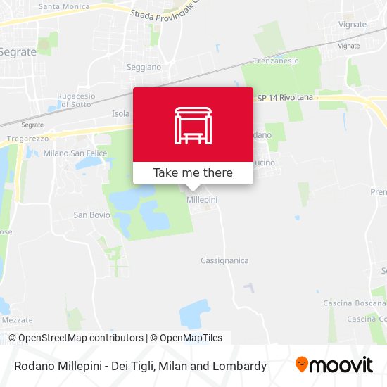 Rodano Millepini - Dei Tigli map