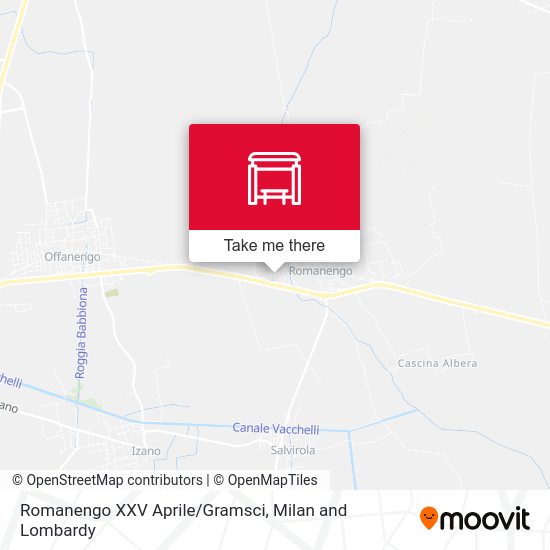 Romanengo XXV Aprile/Gramsci map