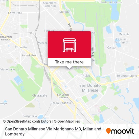 San Donato Milanese Via Marignano M3 map