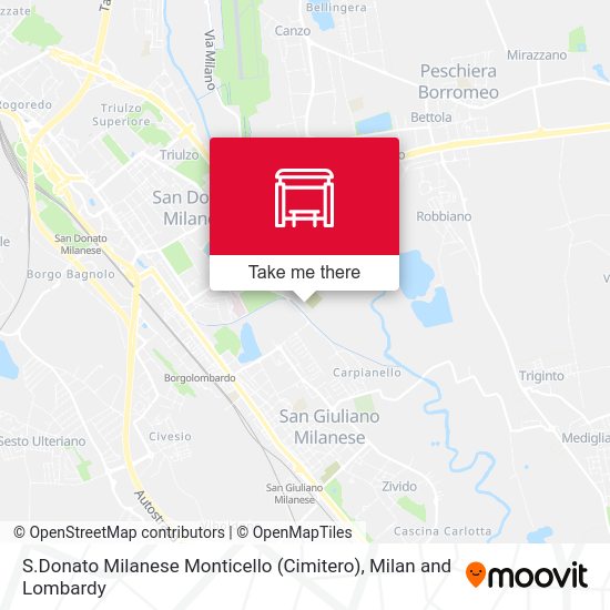 S.Donato Milanese Monticello (Cimitero) map