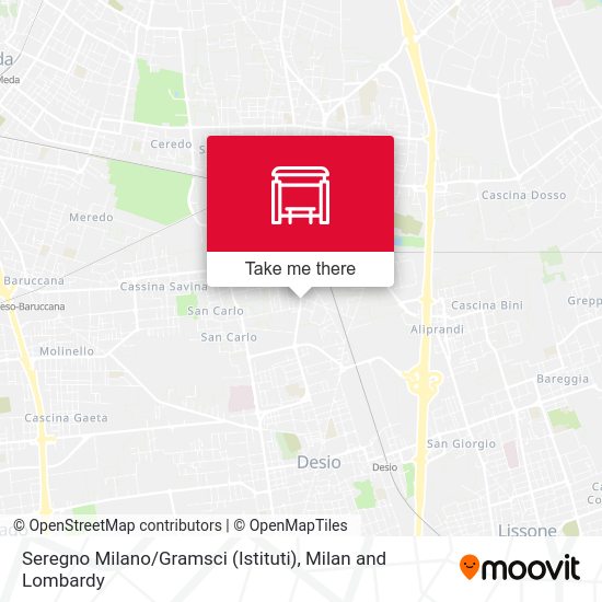 Seregno Milano / Gramsci (Istituti) map