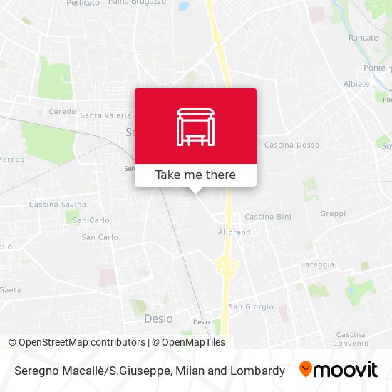 Seregno Macallè/S.Giuseppe map