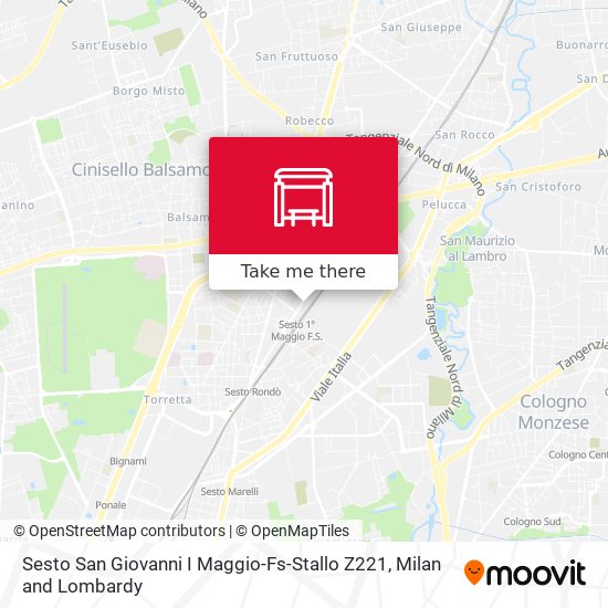 Sesto San Giovanni I Maggio-Fs-Stallo Z221 map