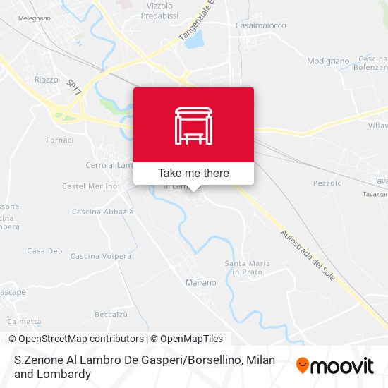 S.Zenone Al Lambro De Gasperi / Borsellino map