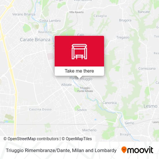 Triuggio Rimembranze/Dante map