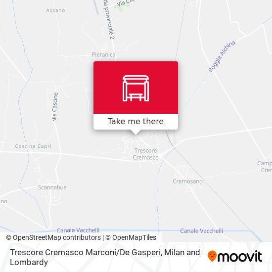 Trescore Cremasco Marconi / De Gasperi map