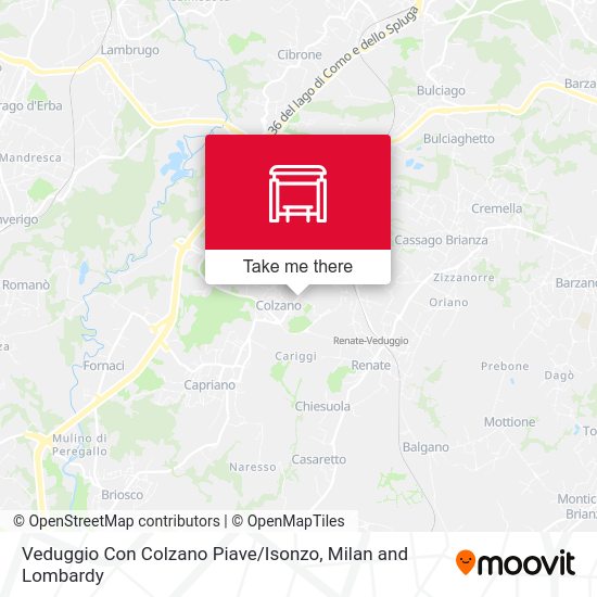 Veduggio Con Colzano Piave / Isonzo map
