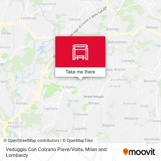 Veduggio Con Colzano Piave / Volta map