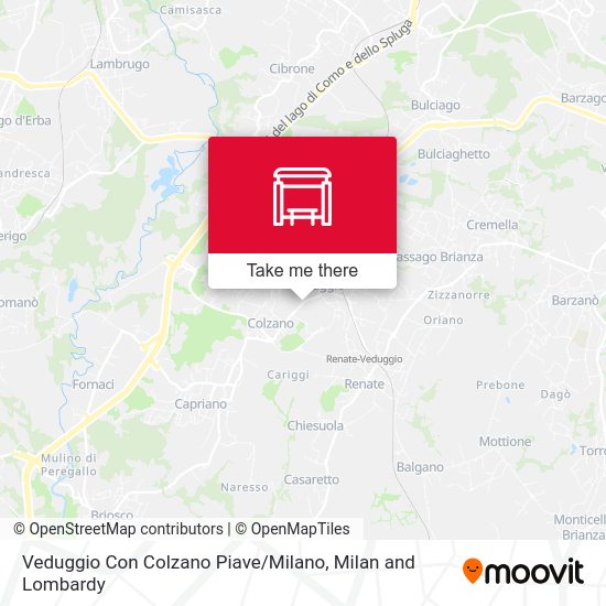 Veduggio Con Colzano Piave / Milano map