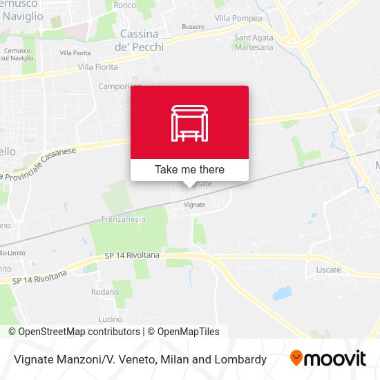 Vignate Manzoni/V. Veneto map
