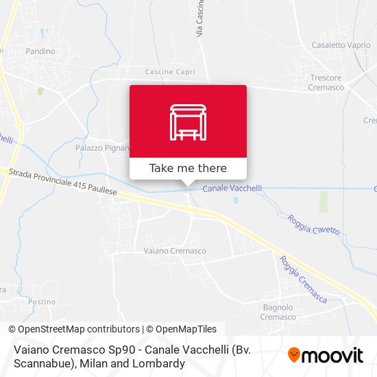 Vaiano Cremasco Sp90 - Canale Vacchelli (Bv. Scannabue) map