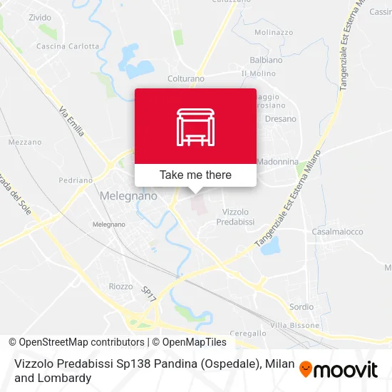 Vizzolo Predabissi Sp138 Pandina (Ospedale) map