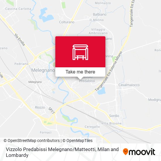 Vizzolo Predabissi Melegnano / Matteotti map