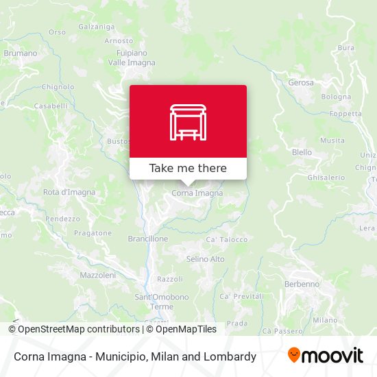 Corna Imagna - Municipio map